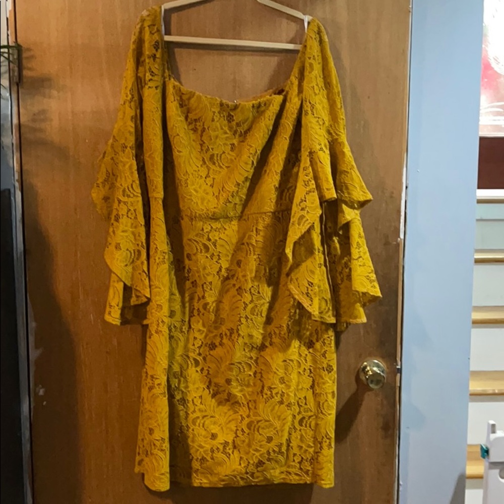 City Chic Marigold off shoulder Dress